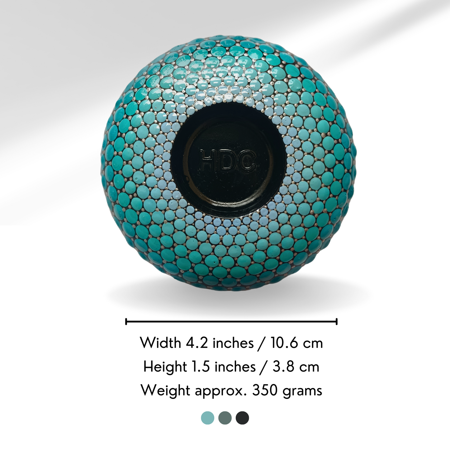 The Homely Habitat™ Handcrafted Concrete Tealight Candle Holder - Shades of Teal